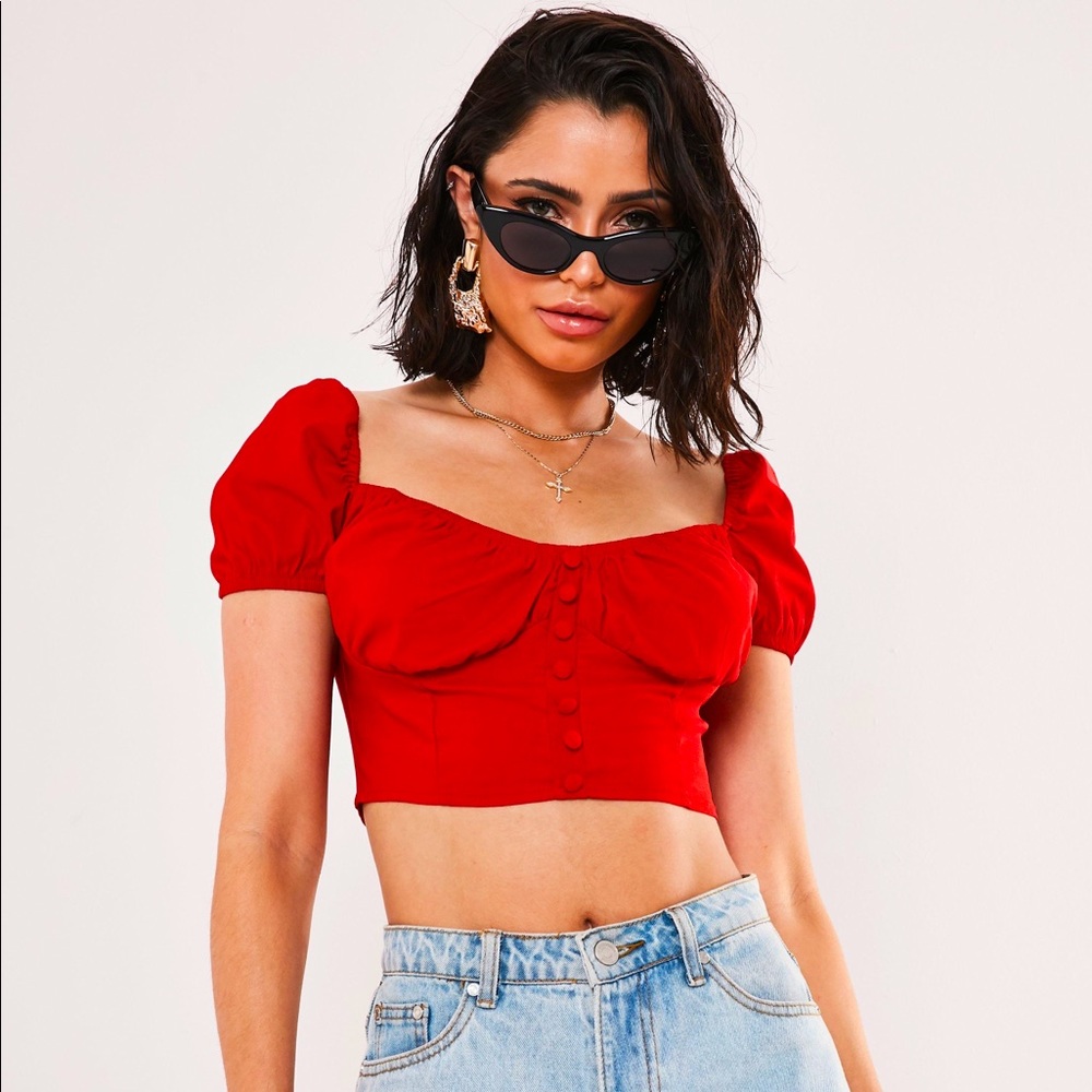 Missguided Milkmaid Crop Top